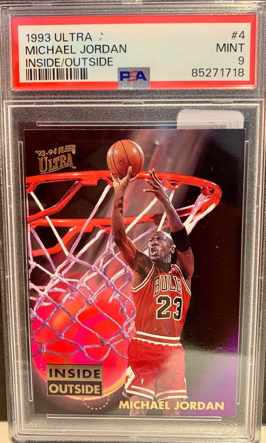 1993 ULTRA MICHAEL JORDAN INSIDE/OUTSIDE #4 MINT 9