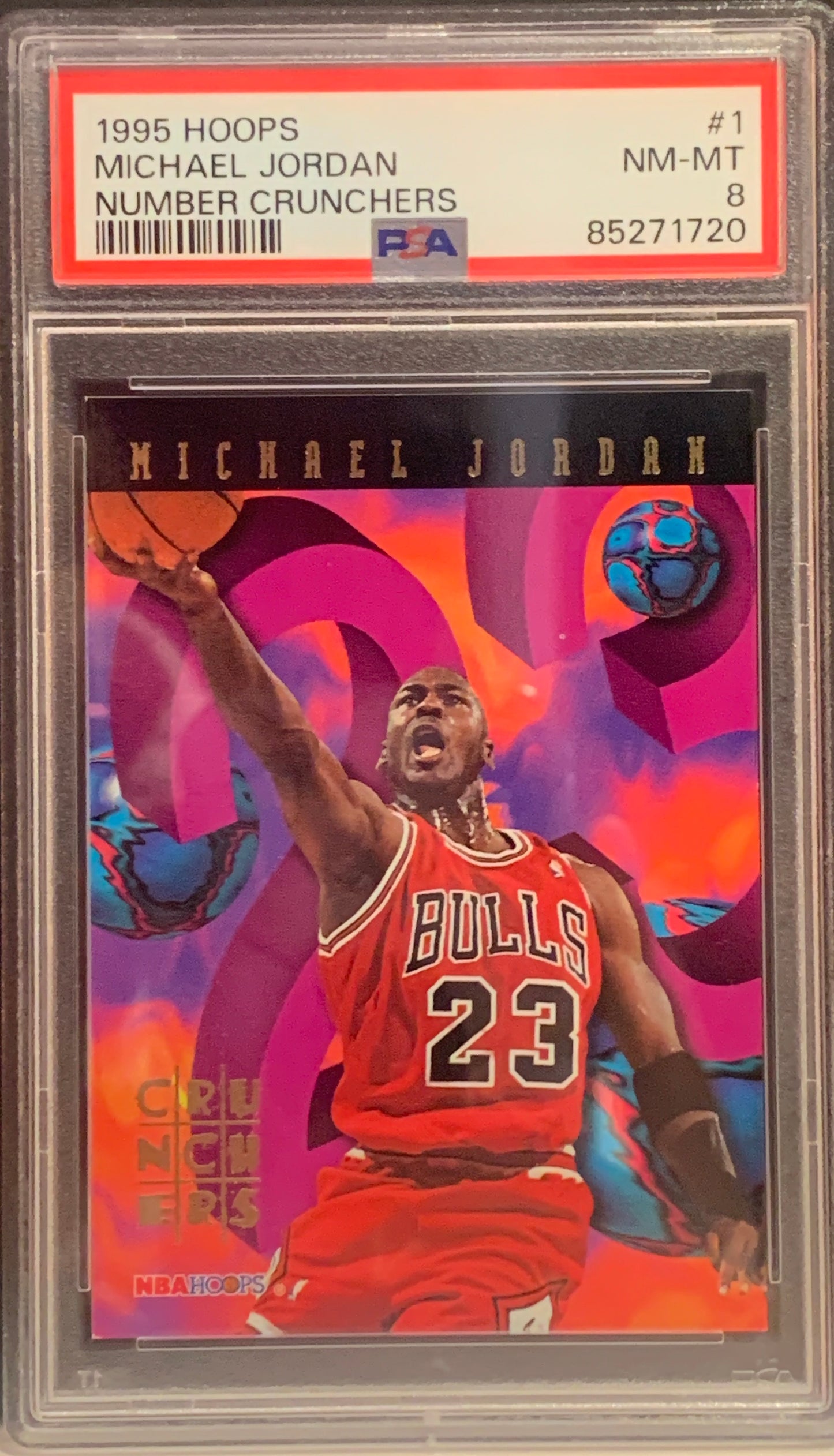 1995 HOOPS MICHAEL JORDAN NUMBER CRUNCHERS NM-MINT 8