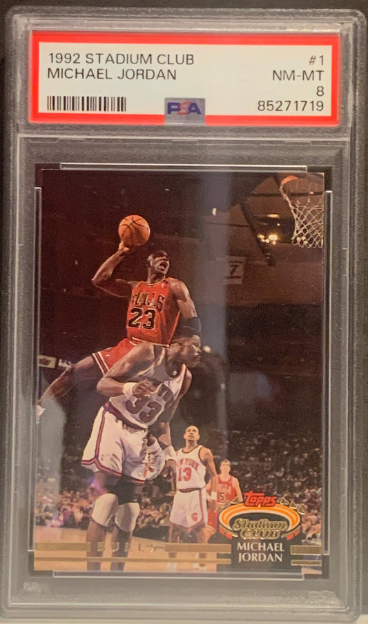 1992 STADIUM CLUB MICHAEL JORDAN NM-MINT 8