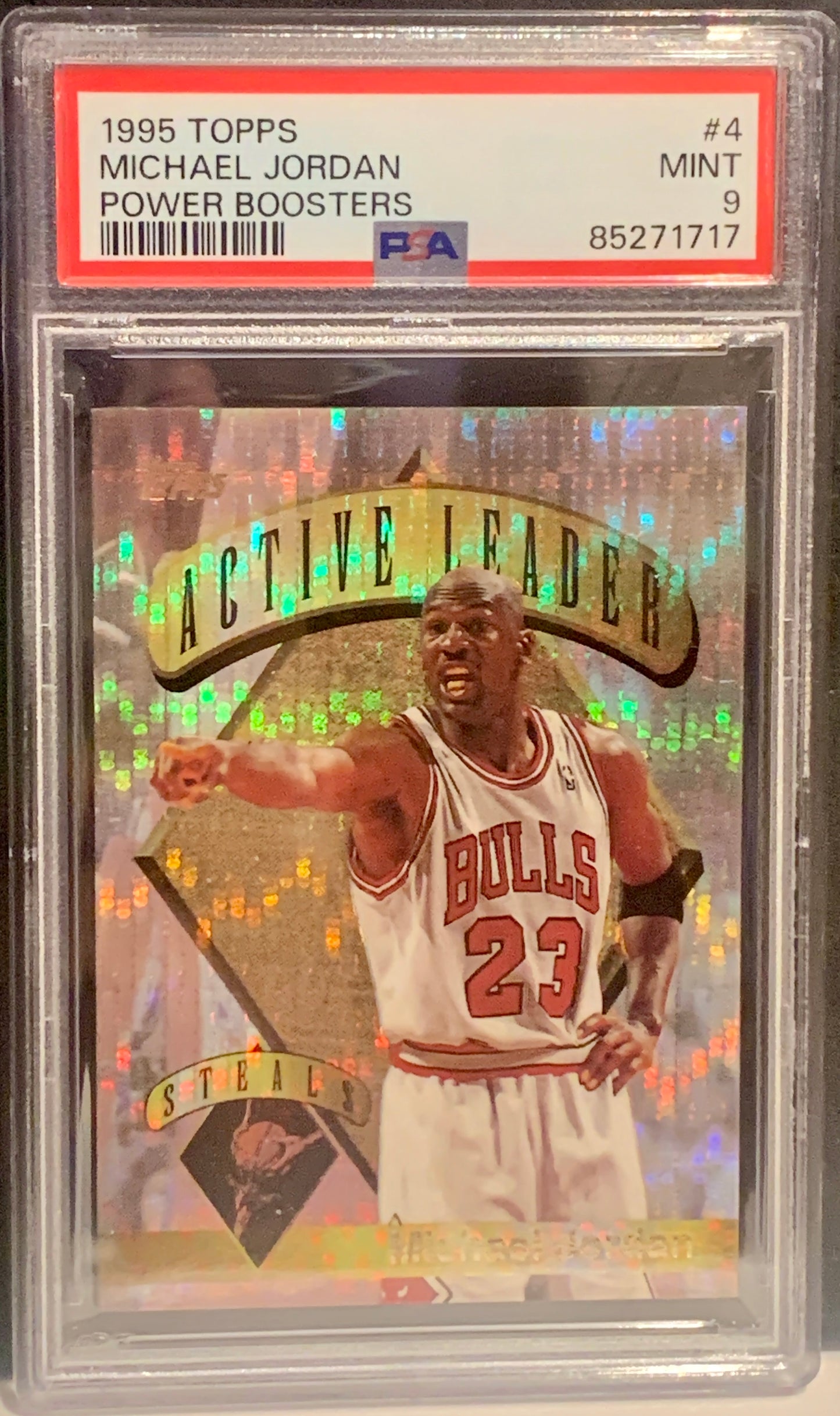 1995 TOPPS MICHAEL JORDAN POWER BOOSTERS #4 MINT 9