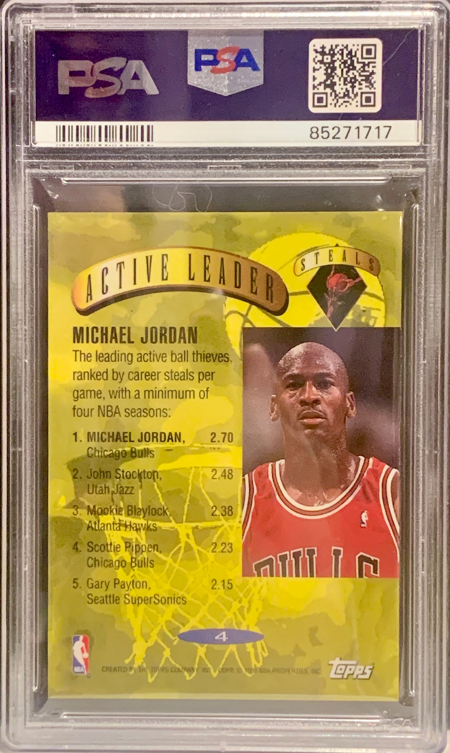 1995 TOPPS MICHAEL JORDAN POWER BOOSTERS #4 MINT 9