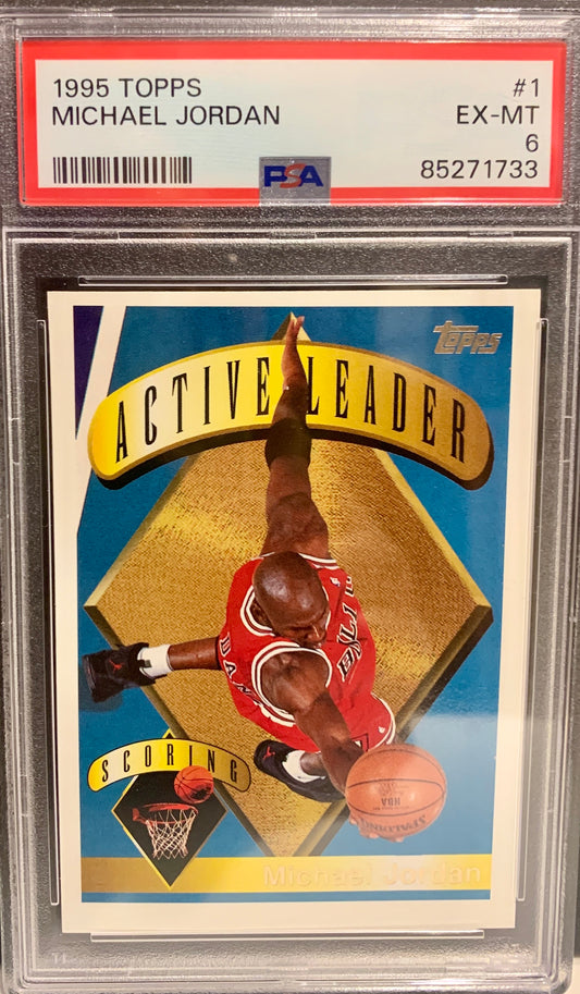 1995 TOPPS MICHAEL JORDAN #1 EX-MINT 6