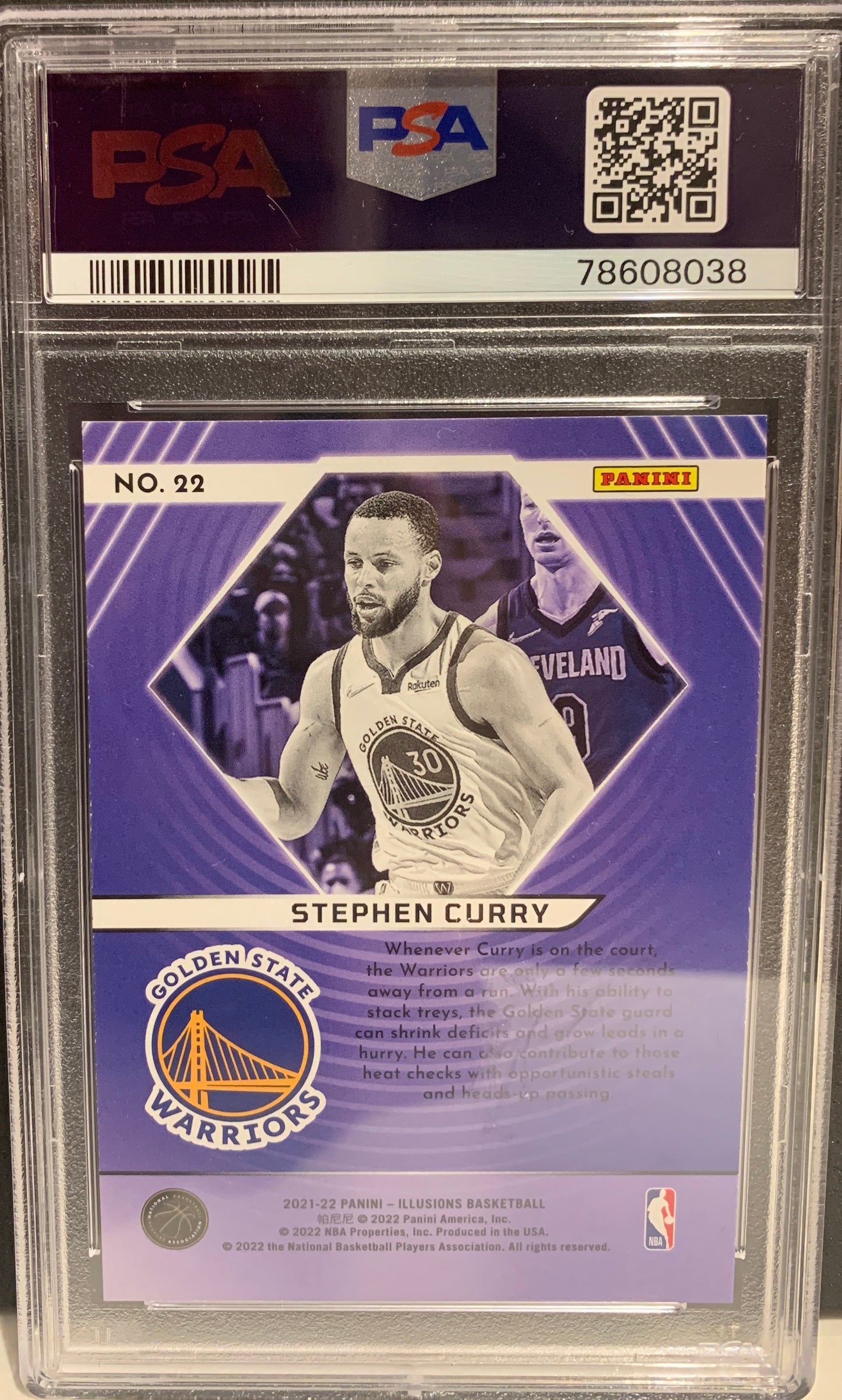 2021 ILLUSIONS STEPHEN CURRY ILLUMINATED #22 GEM MINT 10