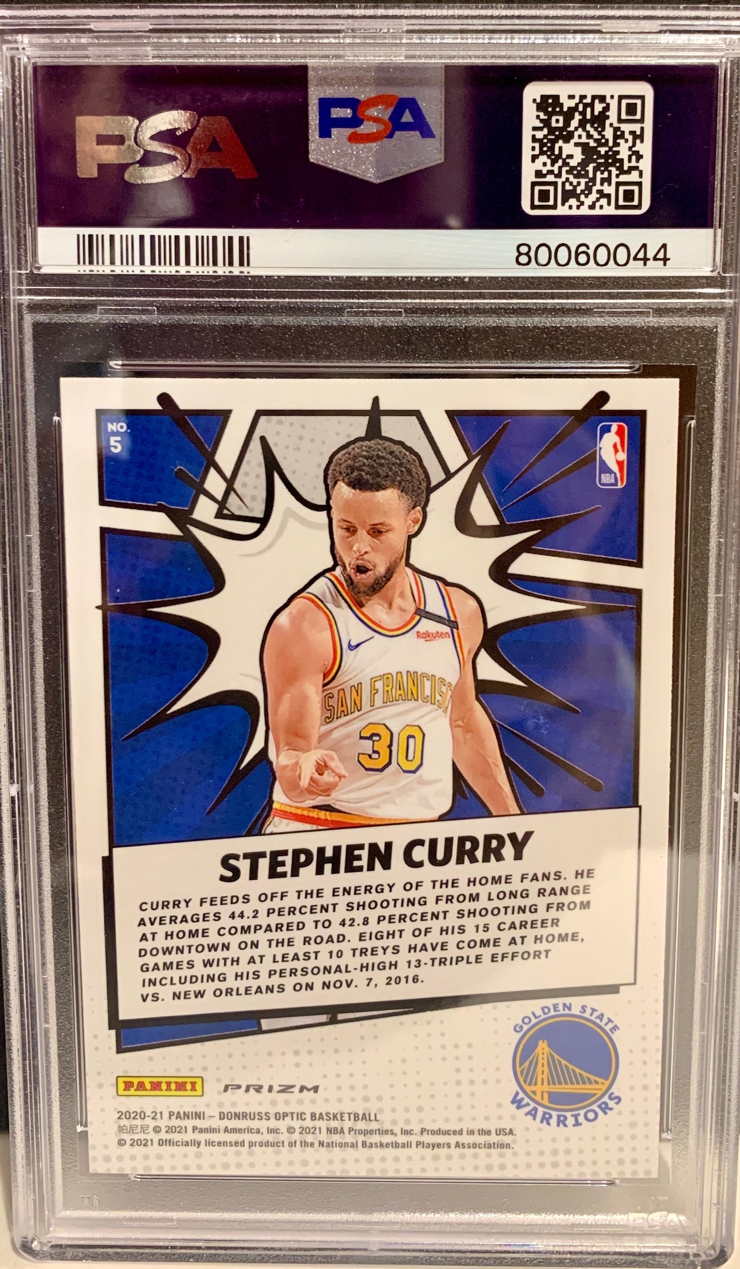 2020 DONRUSS OPTIC STEPHEN CURRY MY HOUSE!-HOLO #5 GEM MINT 10