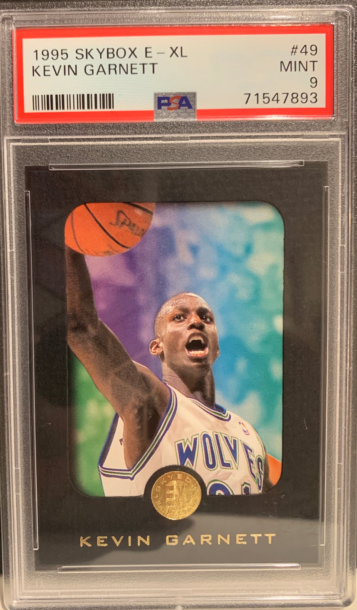 1995 SKYBOX E-XL KEVIN GARNETT #49 PSA 9 MINT