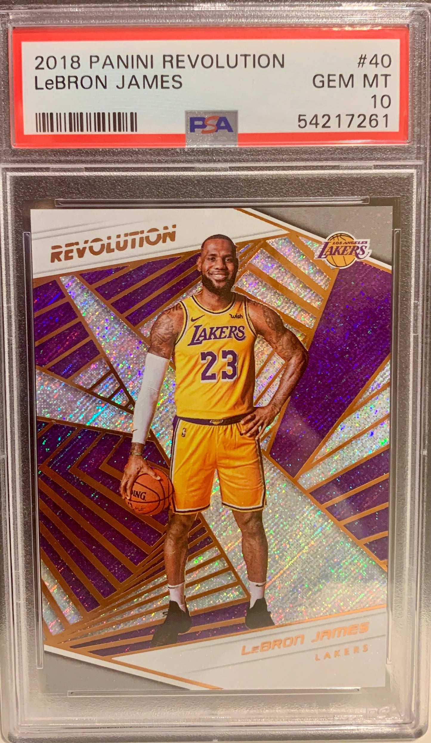 2018 PANINI REVOLUTION LEBRON JAMES #40 PSA GEM MINT 10