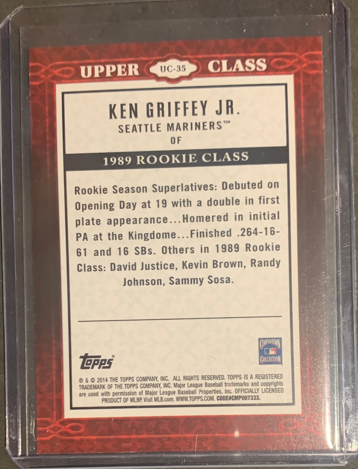 2014 TOPPS 1989 UPPER CLASS KEN GRIFFEY JR.