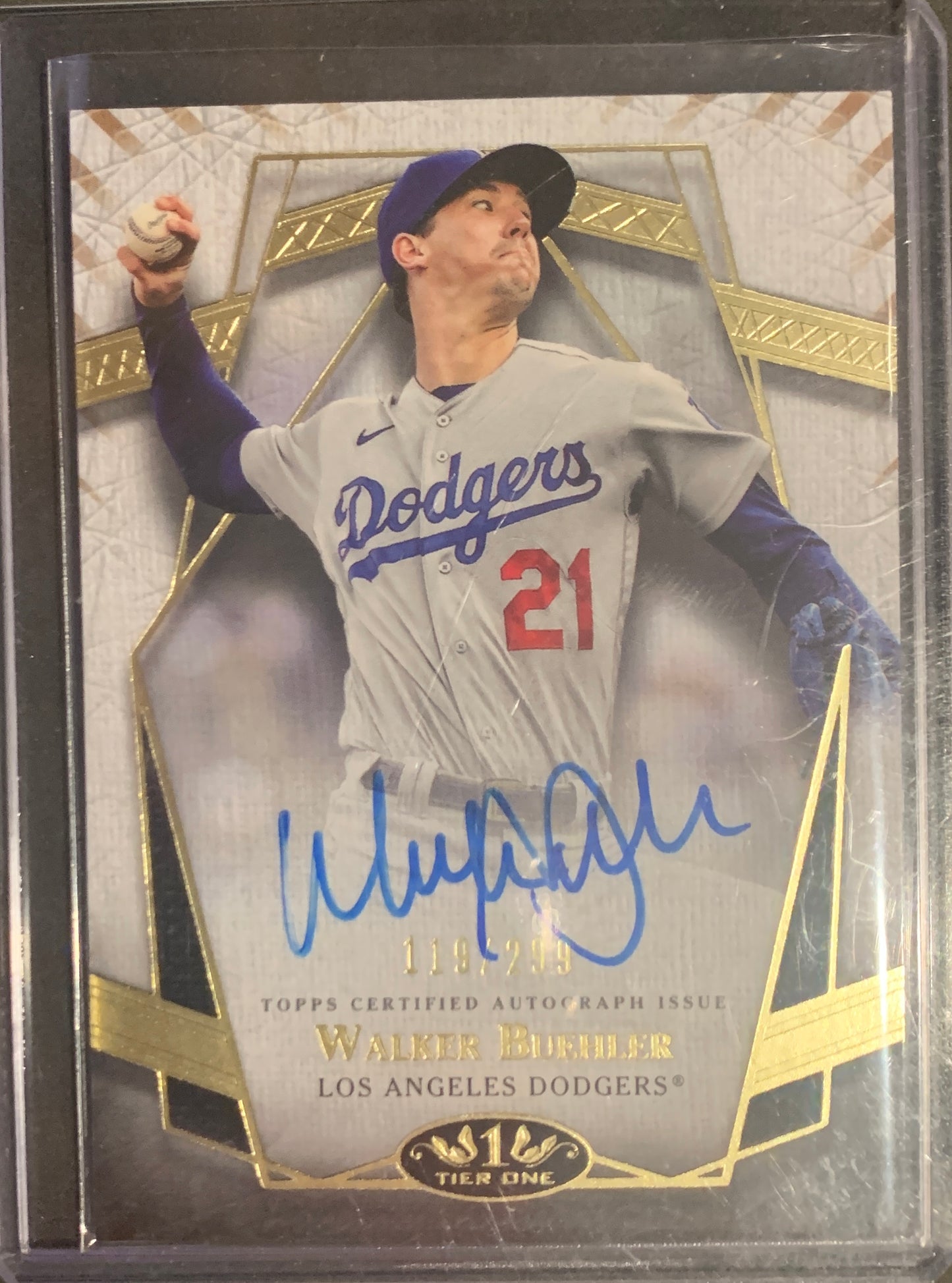 2022 TOPPS CERTIFIED AUTOGRAPH ISSUE WALKER BUEHLER TIER 1 119/299