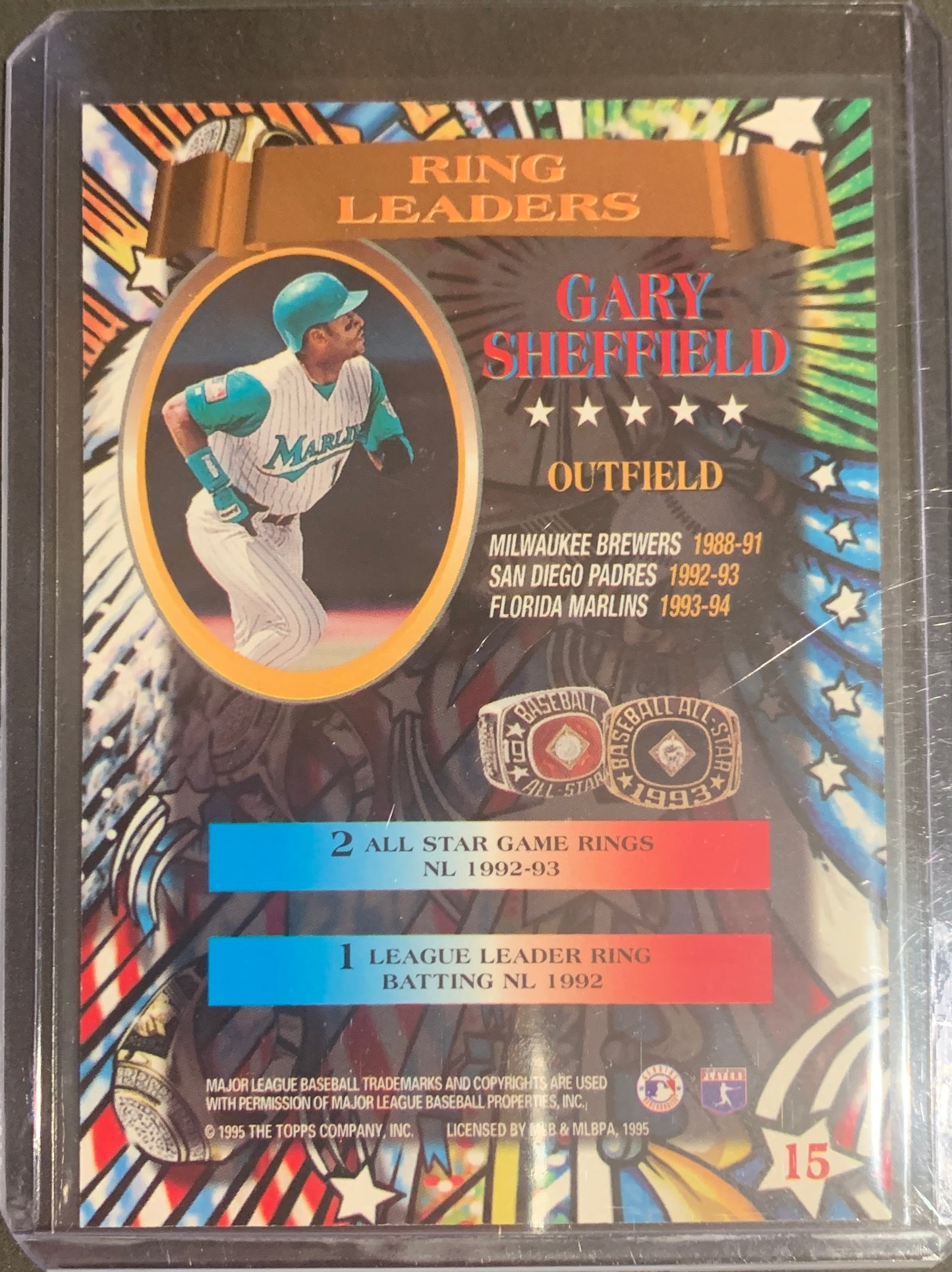 1995 TOPPS RING LEADERS GARY SHEFFIELD #15