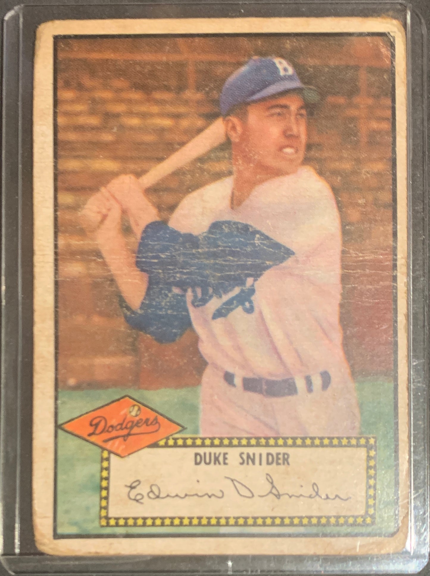 1952 TOPPS EDWIN "DUKE" SNIDER