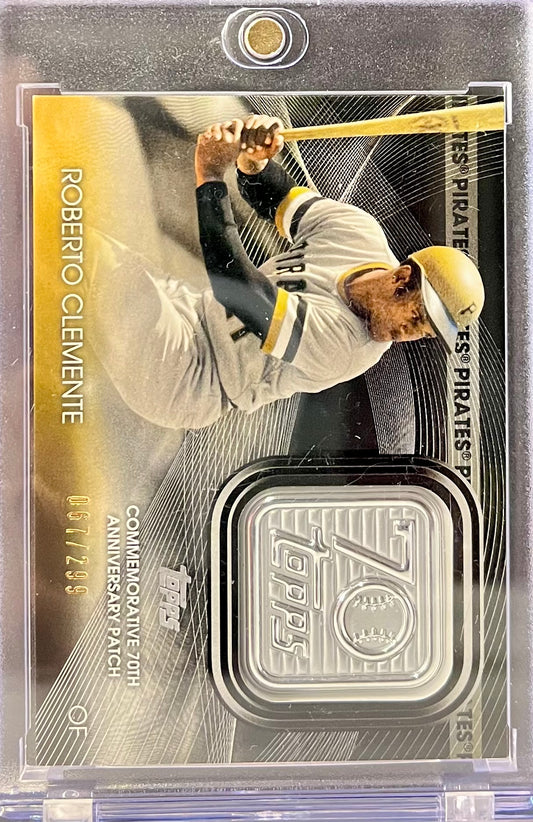 2021 TOPPS ROBERTO CLEMENTE COMMEMORATIVE 70TH ANNIVERSARY PATCH 067/299