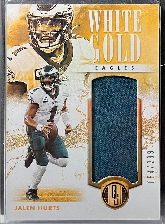 2023 PANINI GOLD STANDARD JALEN HURTS WHITE GOLD 054/299