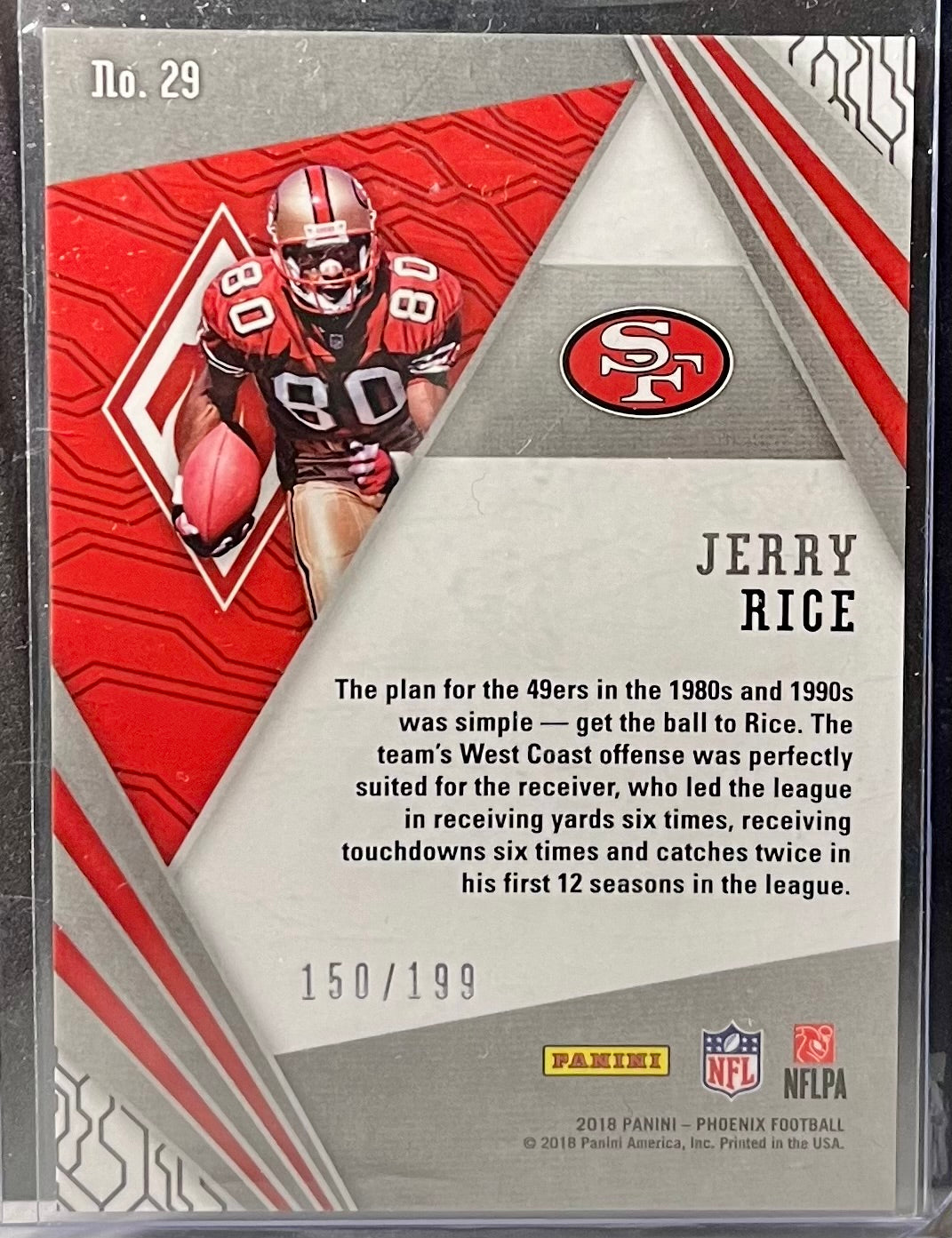 2018 PANINI JERRY RICE 150/199 49ERS