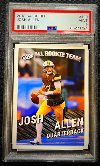 2018 SAGE COLLECTIBLES HIT JOSH ALLEN #129 PSA MINT 9