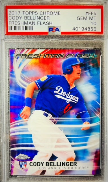 2017 TOPPS CHROME CODY BELLINGER FRESHMAN FLASH #FF5 PSA GEM MINT 10