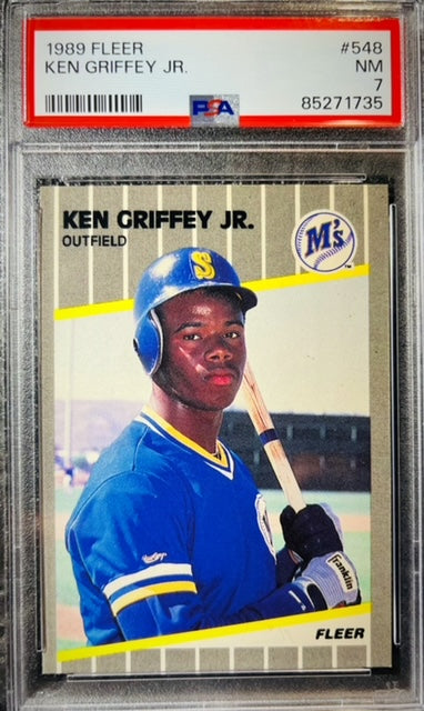 1989 FLEER KEN GRIFFEY JR. #548 PSA 7 NEAR MINT