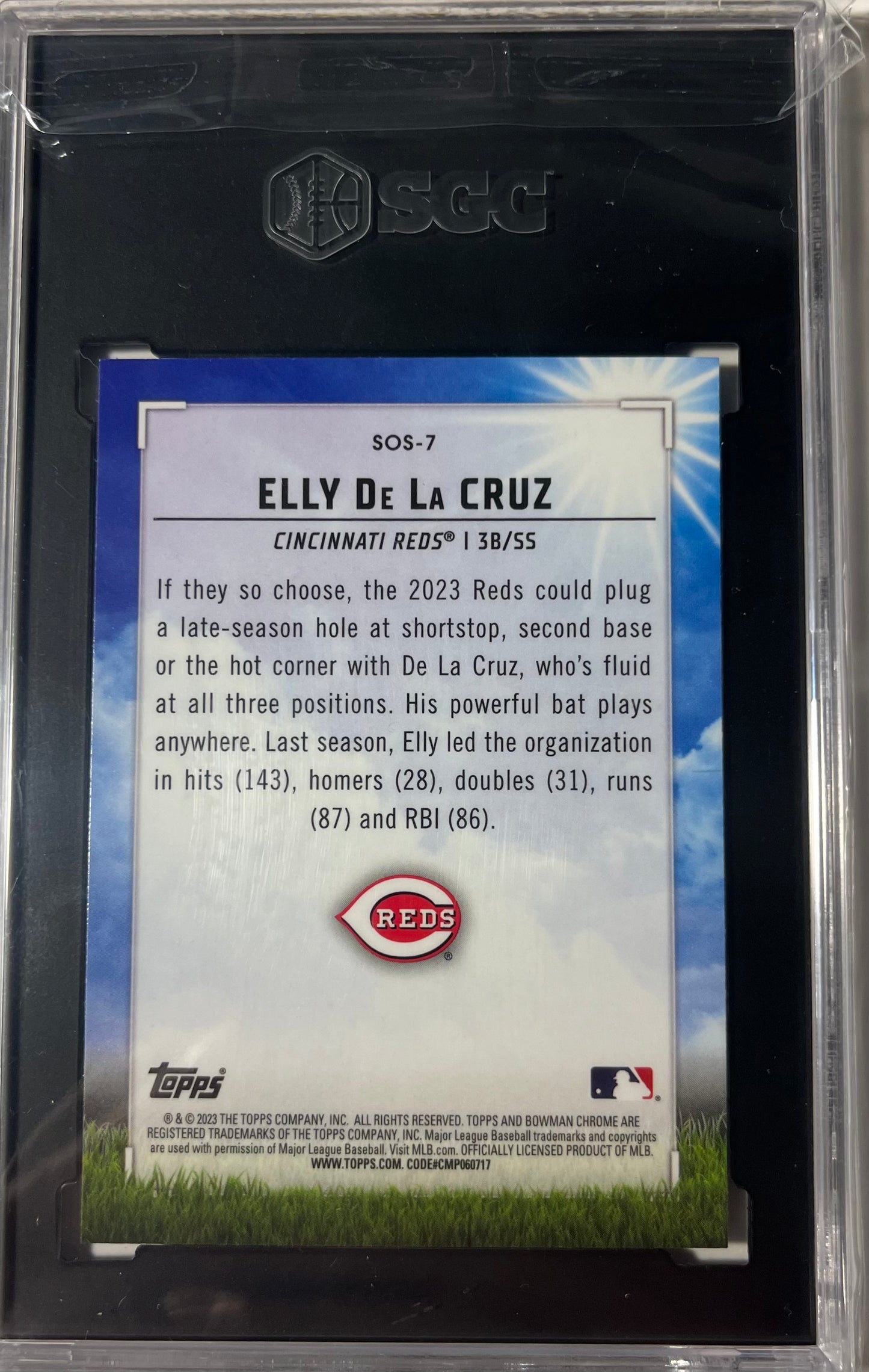 2023 BOWMAN SOS-7 ELLY DE LA CRUZ SIGHTS ON SEPTEMBER SGC 10 GM