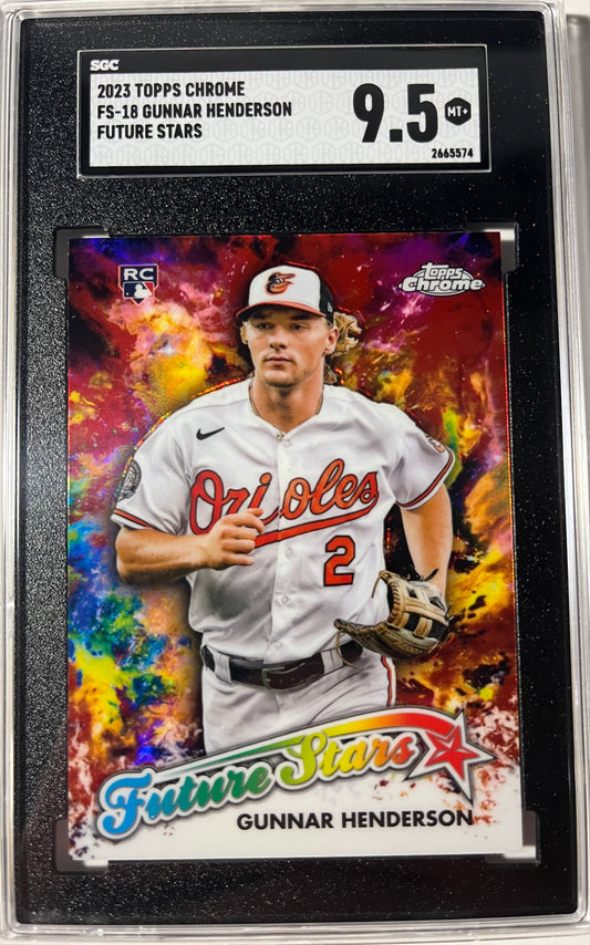 2023 TOPPS CHROME FS-18 GUNNAR HENDERSON FUTURE STARS SGC 9.5 MINT