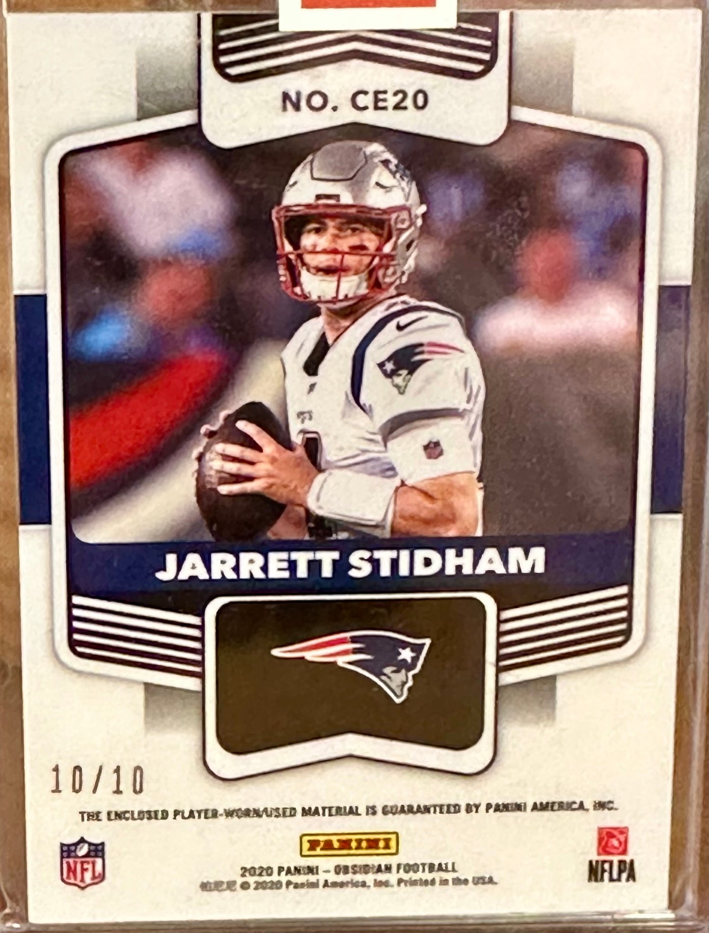 2020 PANINI OBSIDIAN JARRETT STIDHAM CUTTING EDGE #CE20 10/10